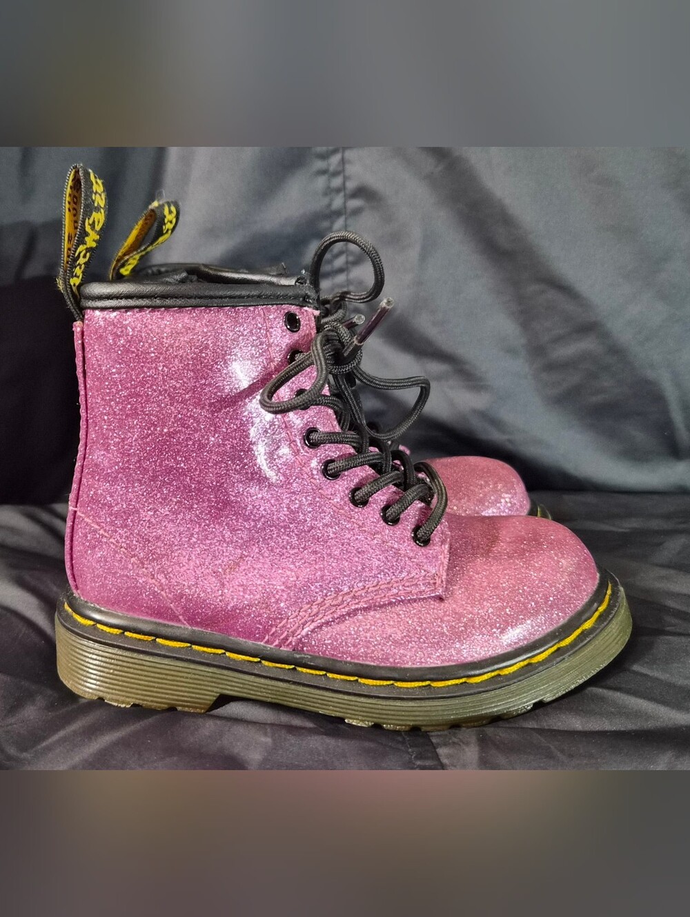 Toddler Dr. Marten 1460 Pink Glitter Ankle Boots Sz. 7